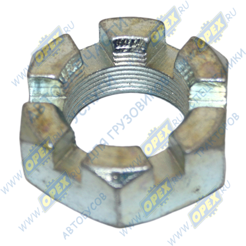 Р5511-2919032 Гайка ГОСТ-5918 М30х1,5 h=20 К=46 (корончатая) SCANIA F-, K-, N Bus (2004-2021); h=20 К=46(коронч.) пальца РМШ ГК Ростар